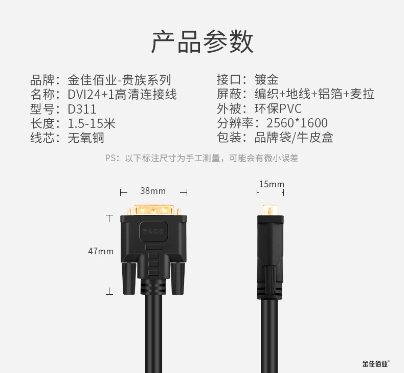 DVI线产品参数